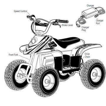 Upbeat 350W Elektrisches ATV für Kinder